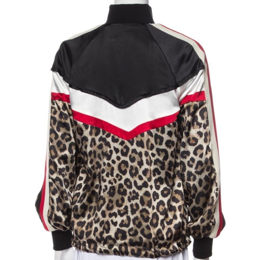 Pam And Gela Color Block Leopard Print Track Jack… - image 3